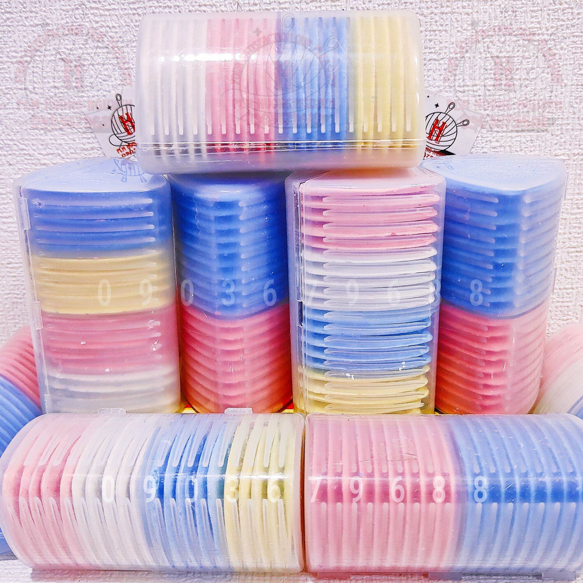 Phấn may hộp nhựa, phấn vẽ lên vải phấn siêu nhẹ nhập (hộp 20 viên)