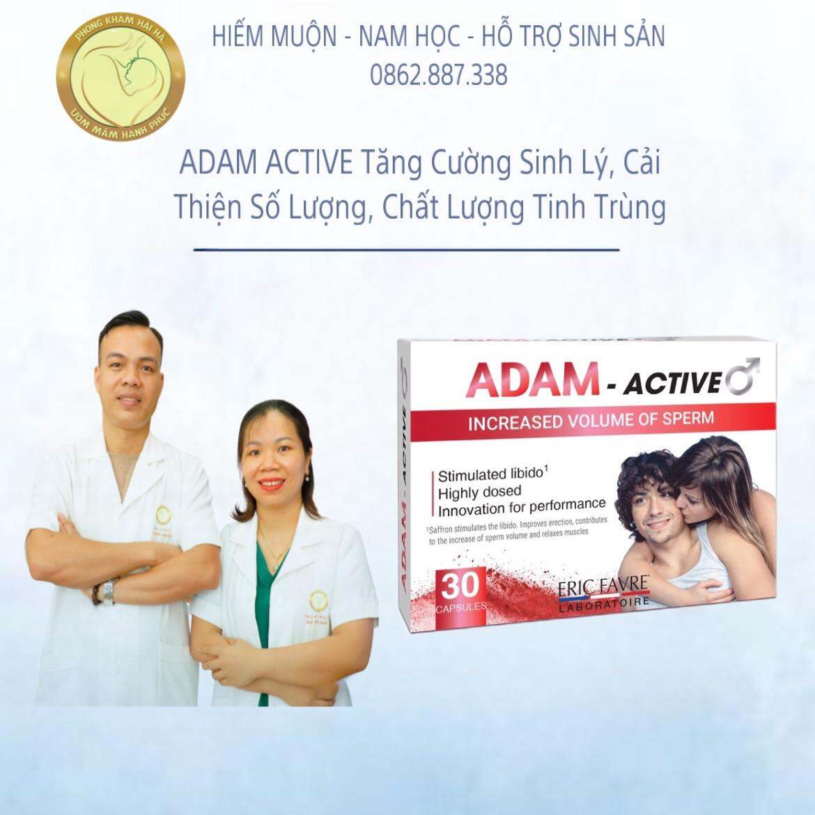 Adam-Active hỗ trợ cải thiện sinh lí nam, hỗ trợ tăng cường sức khoẻ cho nam giới