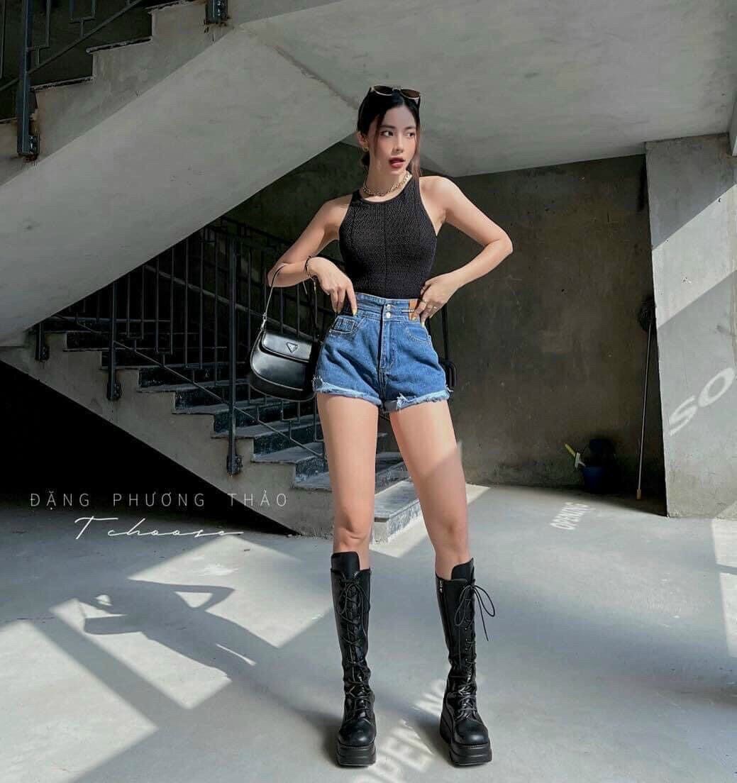 Áo ba lỗ nữ chất len mỏng croptop ulazang phong cách HQ