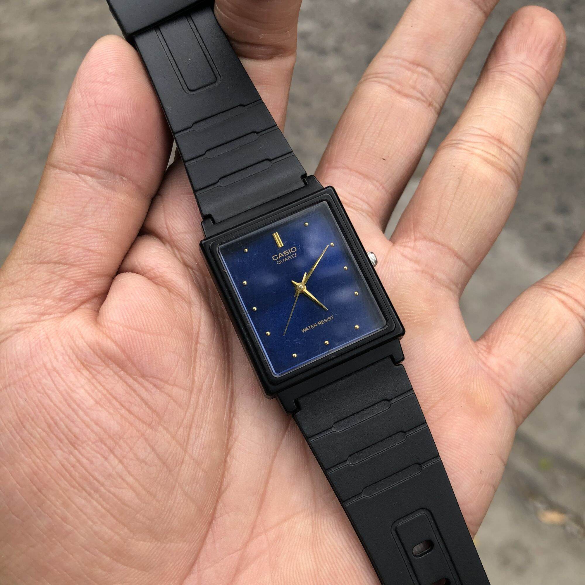 Đồng hồ Nam Nữ Casio pin MQ-38 tank mặt xanh đẹp