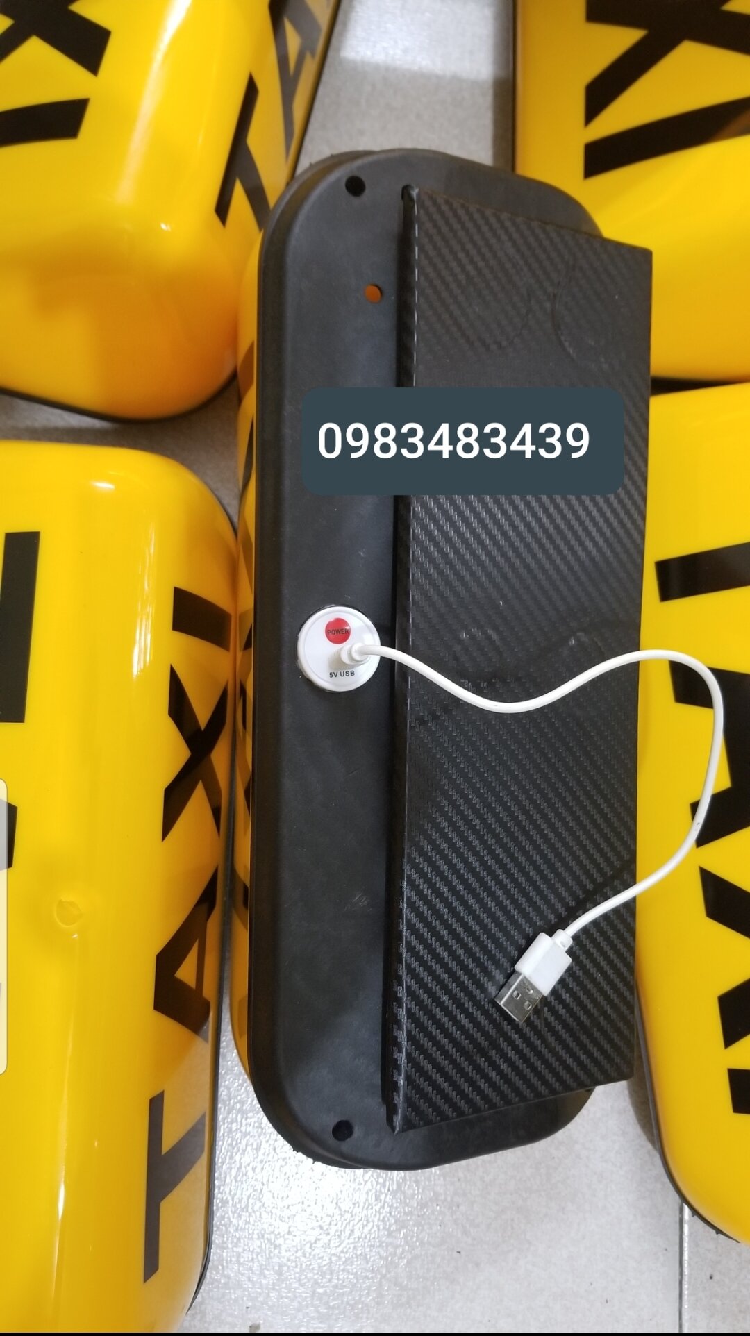 Mào taxi sạc pin nam châm 35cm