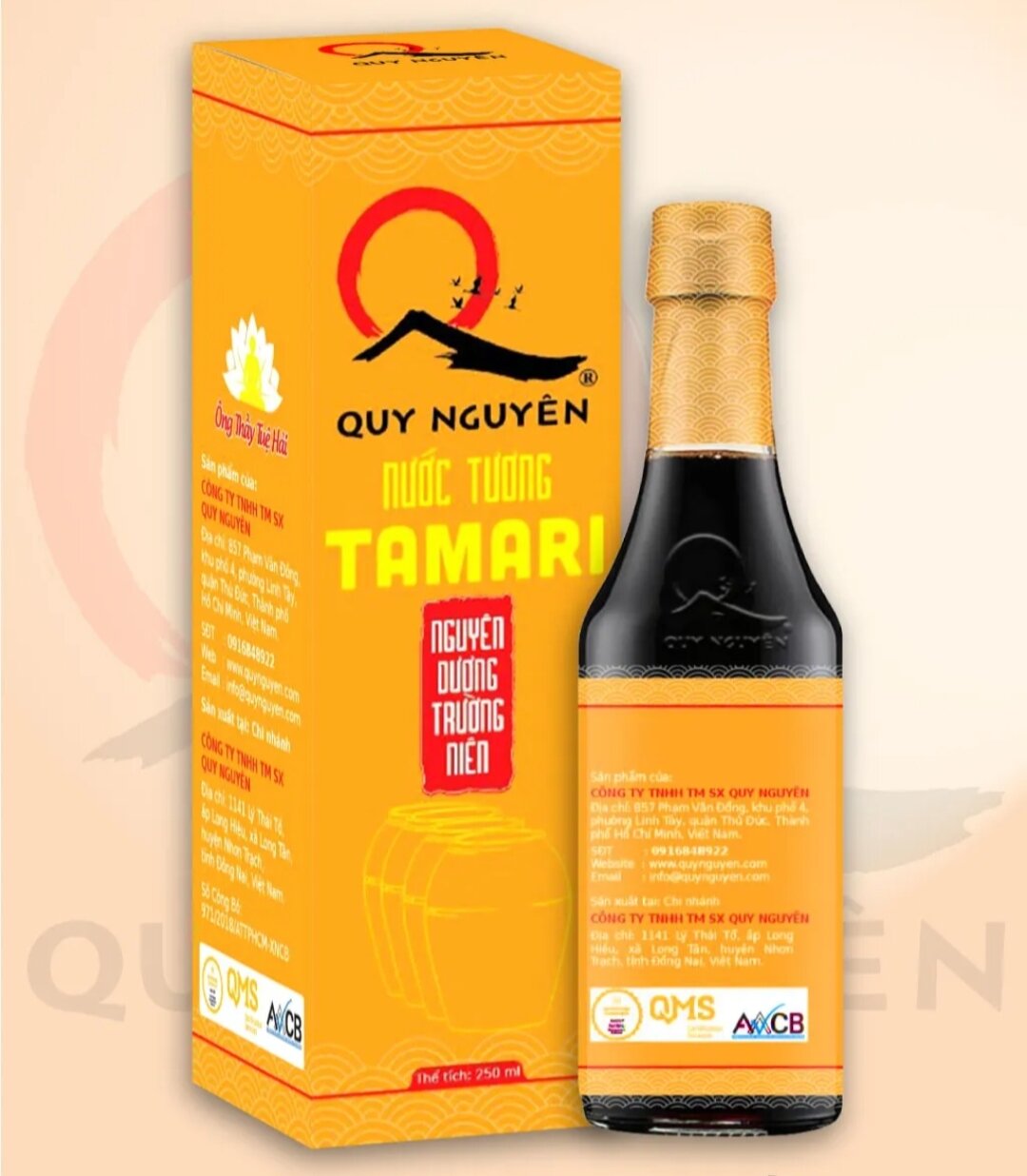 Nước tương tamari quy nguyên chai 250ml