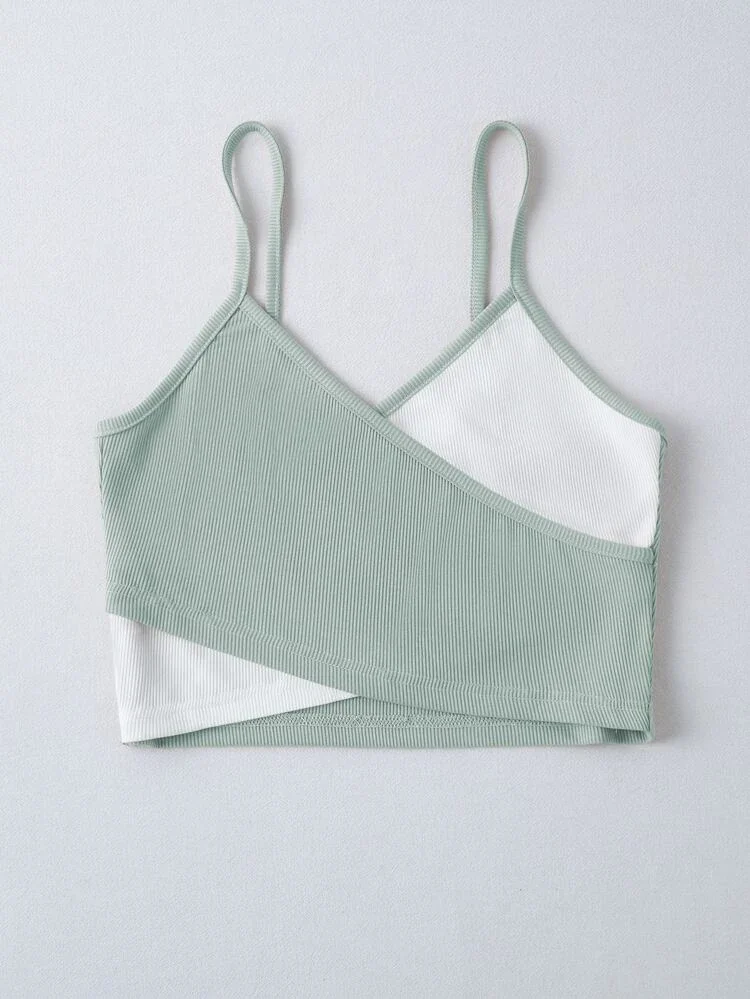 Áo dây 2 màu đan chéo ( xanh cốm nhạt)