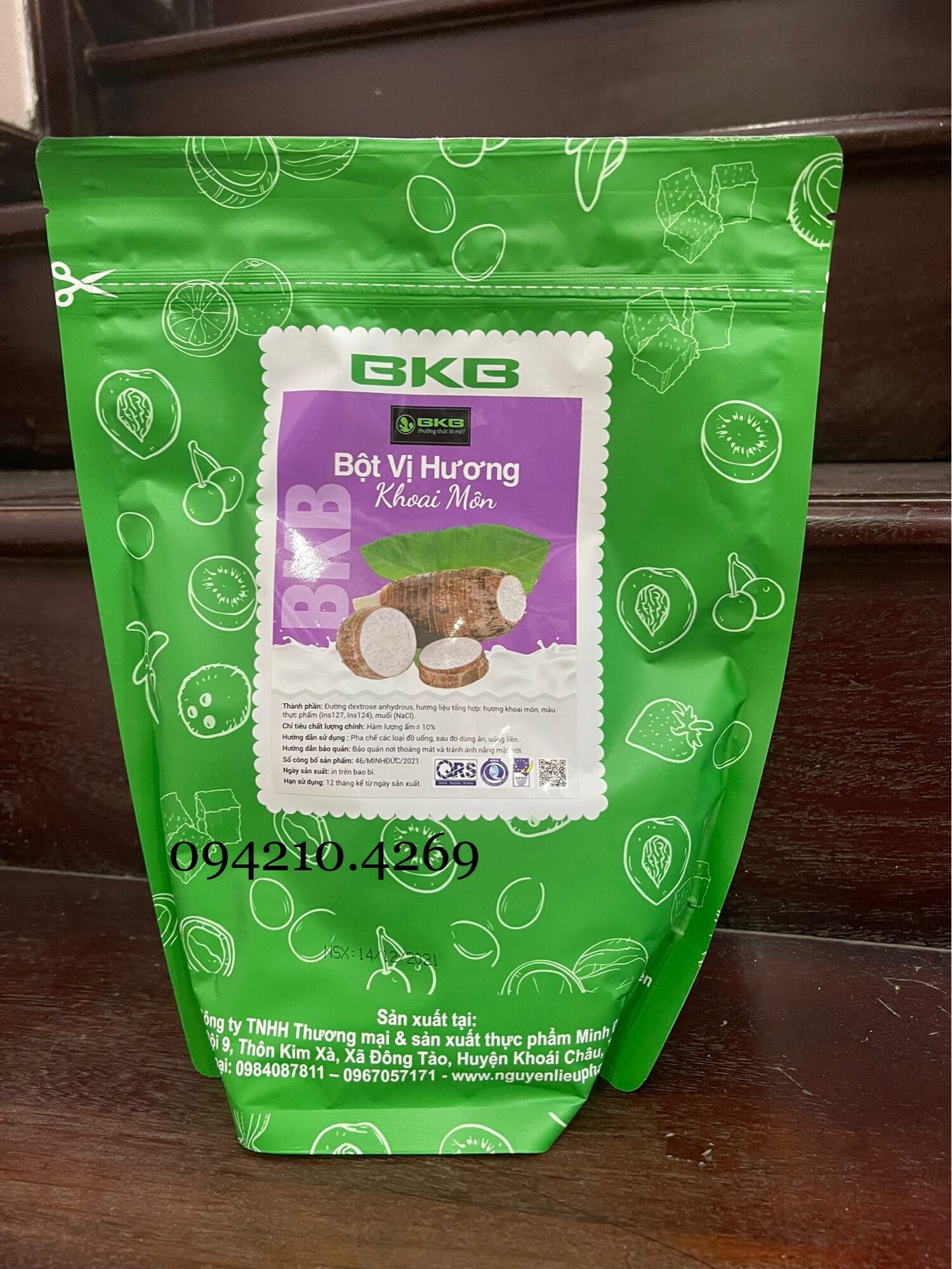 Bột Vị Khoai Môn BKB gói 1kg- HƯƠNG THƠM TỰ NHIÊN, MÀU TÍM ĐẸP MẮT CHUYÊN LÀM TRÀ SỮA