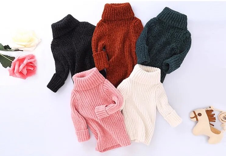 Áo len tuyết nhung, áo len cao cổ cực ấm cho.bé