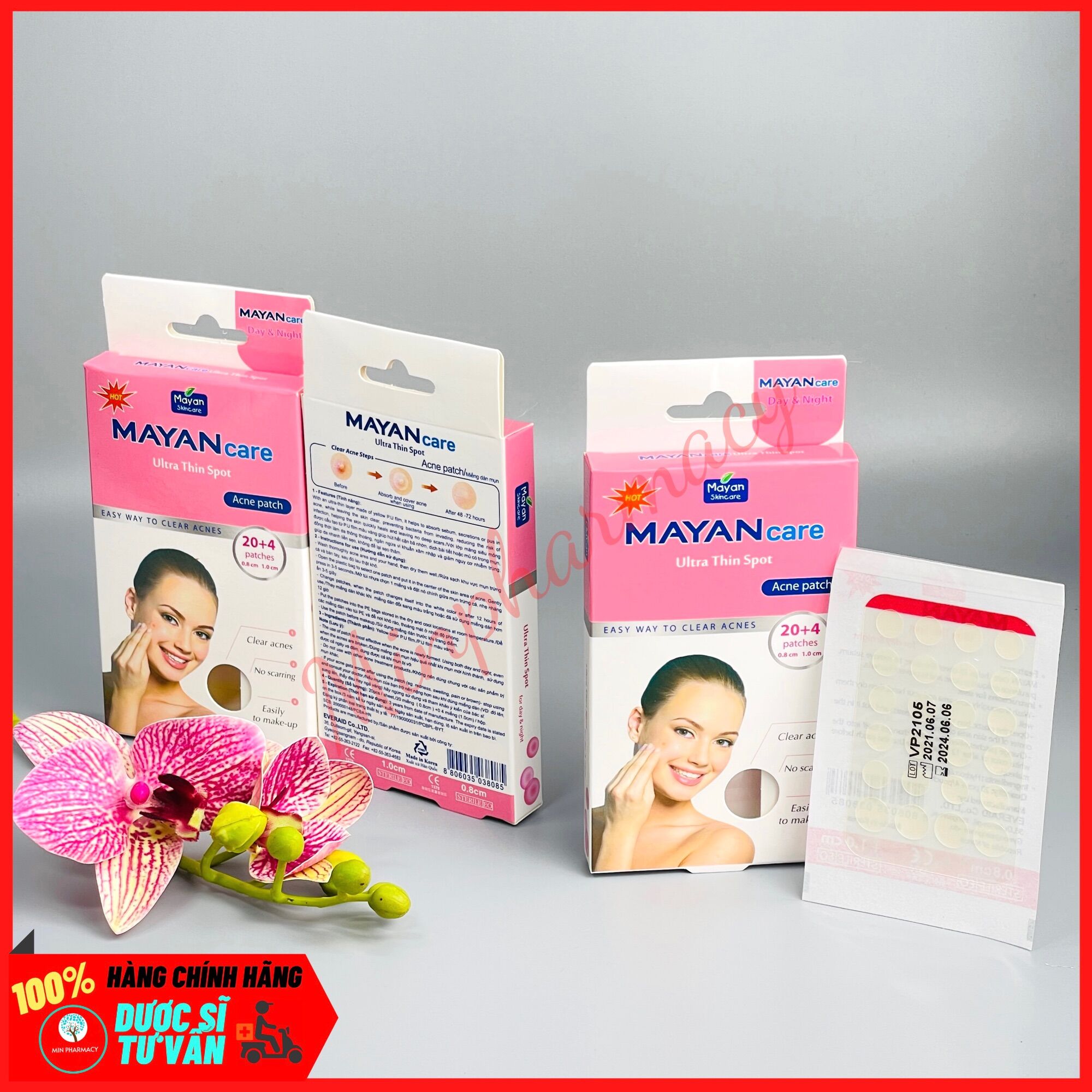 [HCM]MIẾNG DÁN MỤN MAYAN CARE Ultra Thin Spot 24 miếng - Minpharmacy