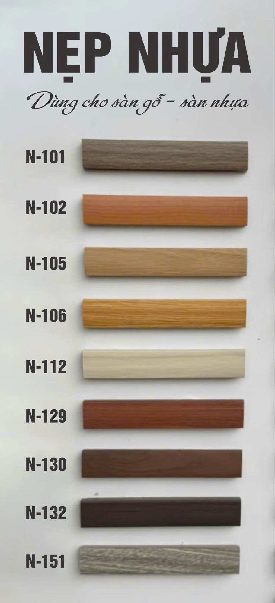 Nẹp Nhựa PVC Sàn Gỗ Sàn Nhựa - Nẹp T, Nẹp F, Nẹp L, Nẹp Kết Thúc Chống Nước , 135cm
