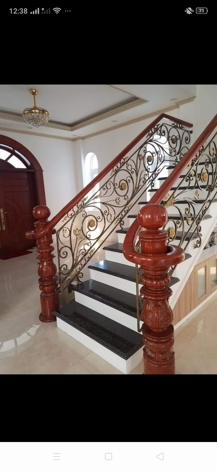 1m dài lan can cầu thang sắt nghệ thuật