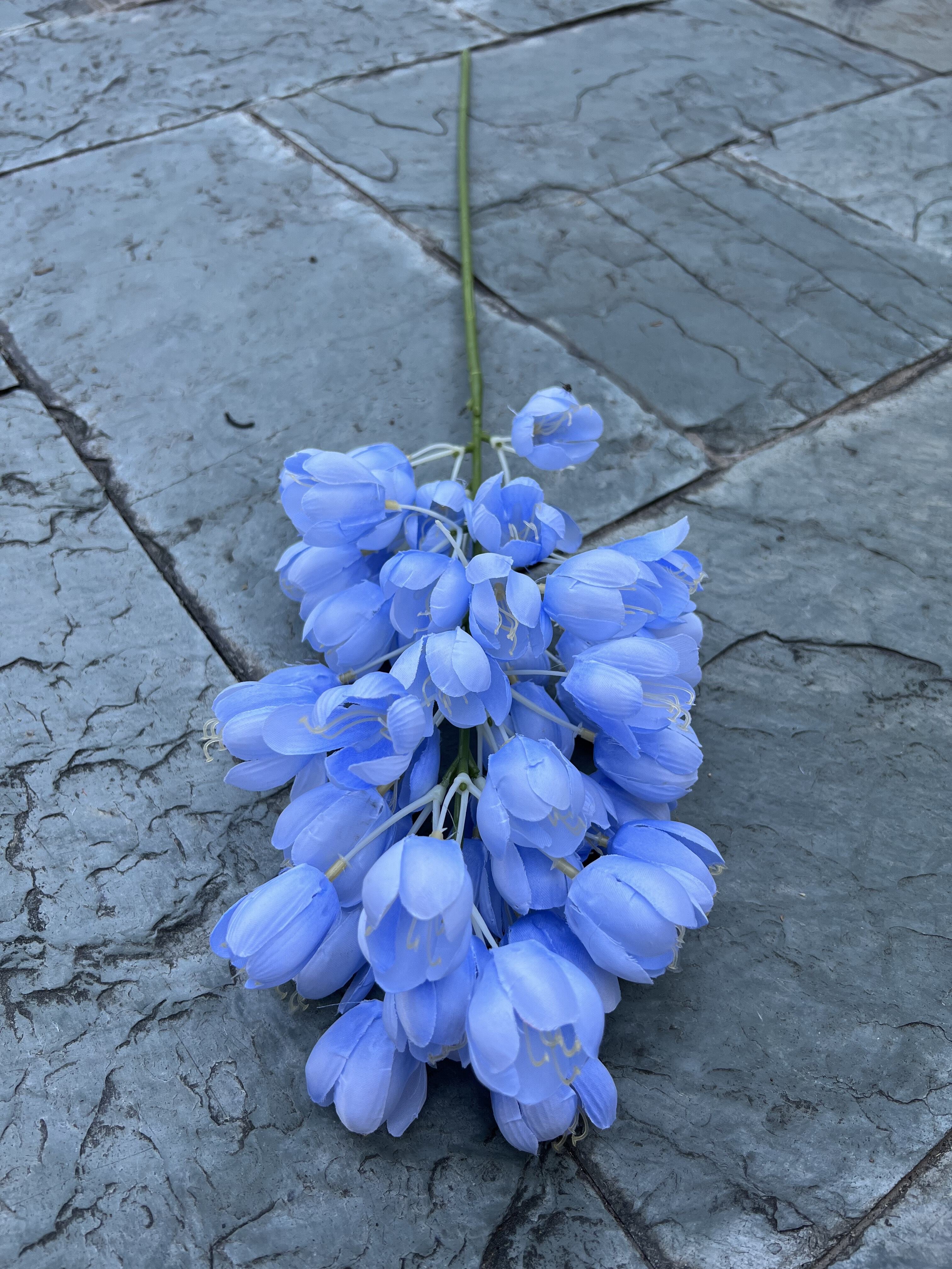 Blue Wedding Artificial Flowers Single Phoenix Orchid Home Soft Decoration Fake Flowers Bouquet Silk Flowers Home Decor Accessories