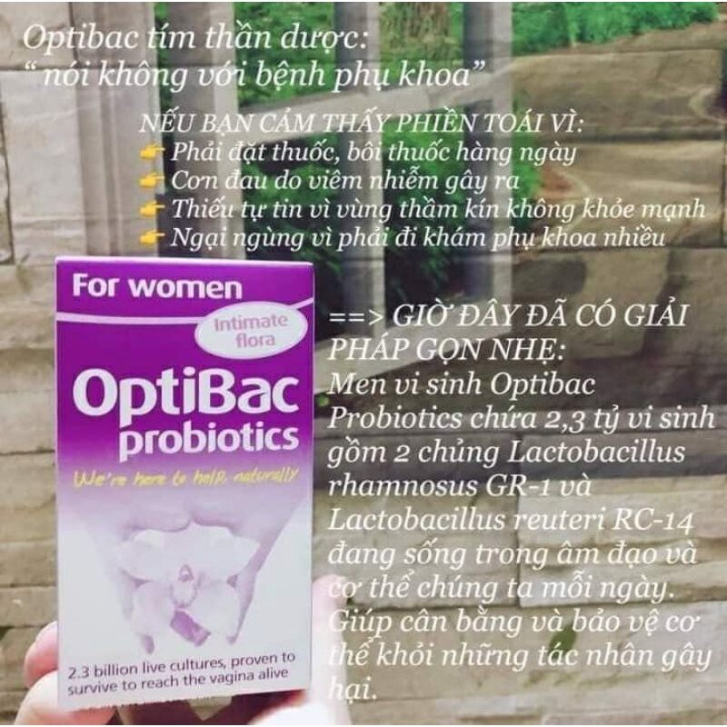 Men vi sinh Optibac tím (Optibac For Women) 90 viên chuẩn UK