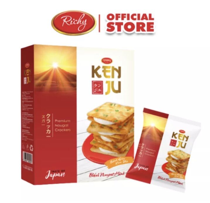 HỘP 279G/155G BÁNH QUY GIÒN KENJU NOUGAT HÀNH DẺO RICHY