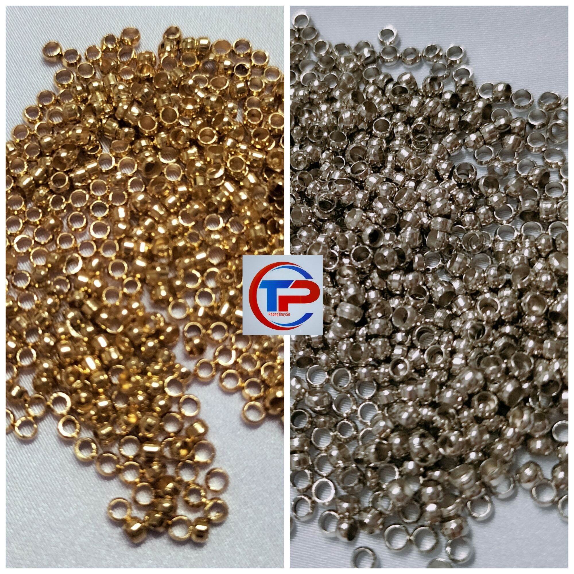 Hạt kẹp đầu che nút thắt làm vòng handmade