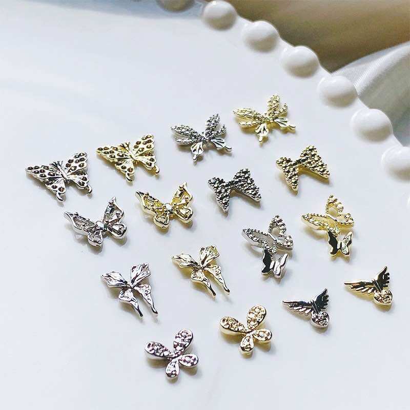 Set 10 Charm bướm xinh trang trí móng tay