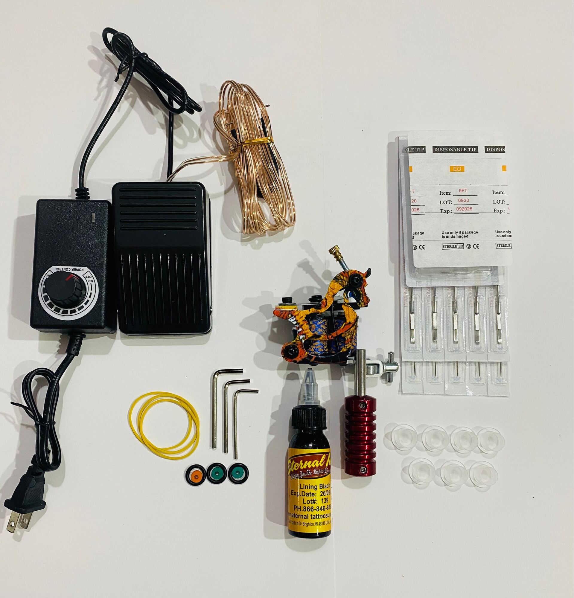 Combo bộ kit 1 máy xăm học viên + phụ kiện