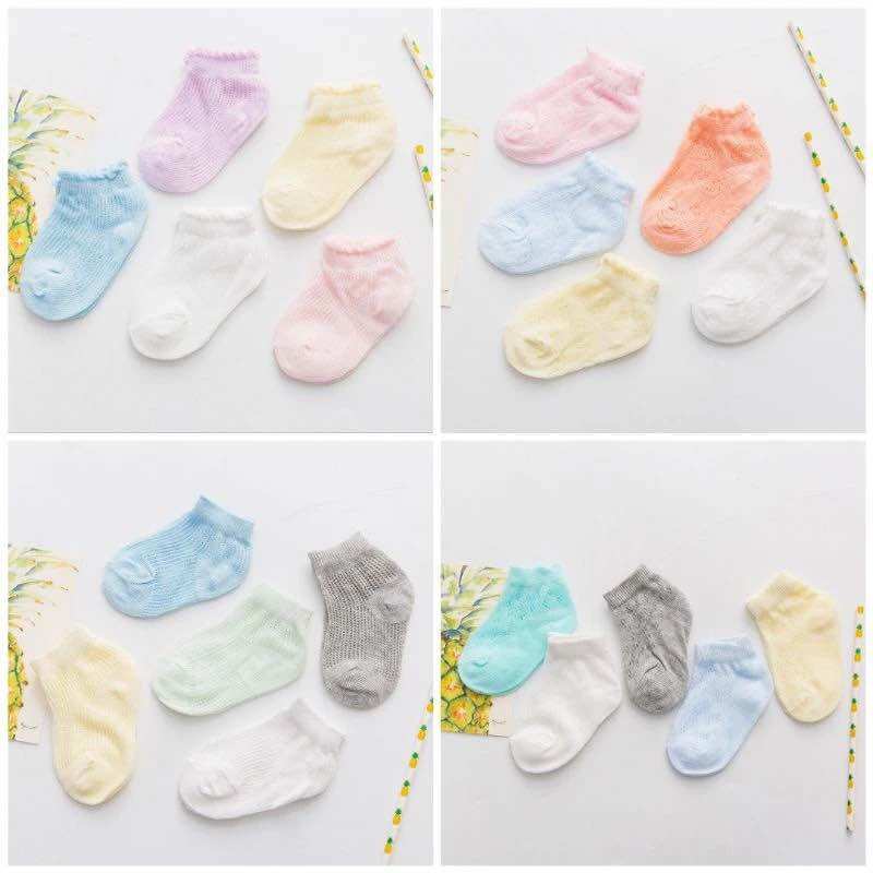 Set 5 đôi tất lưới cao cấp cho bé 0-12M