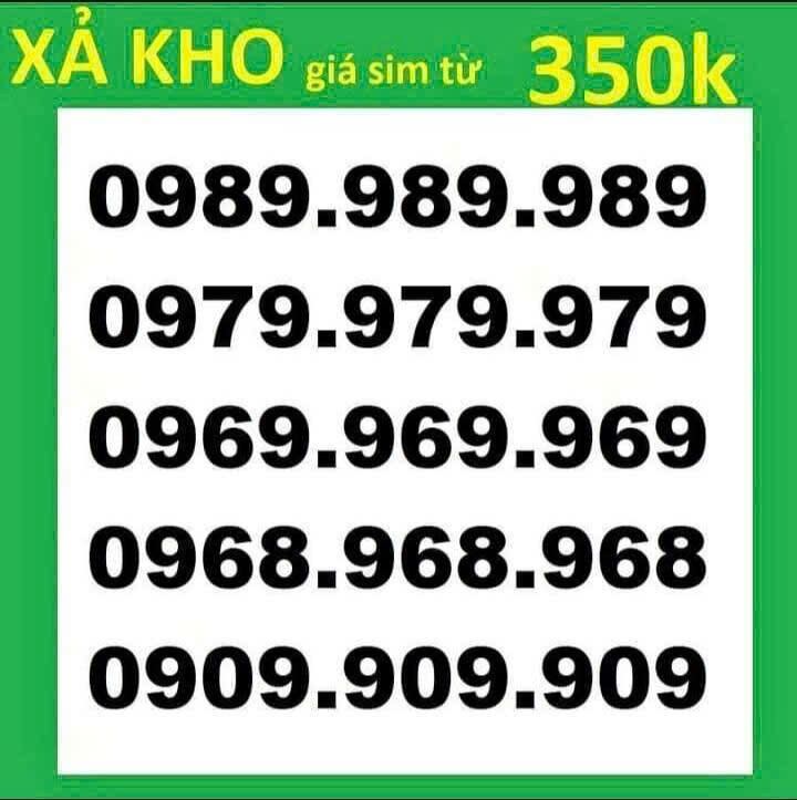 SIM phong thủy tuyệt đẹp giá khuyến mãi giảm giá đặc biệt