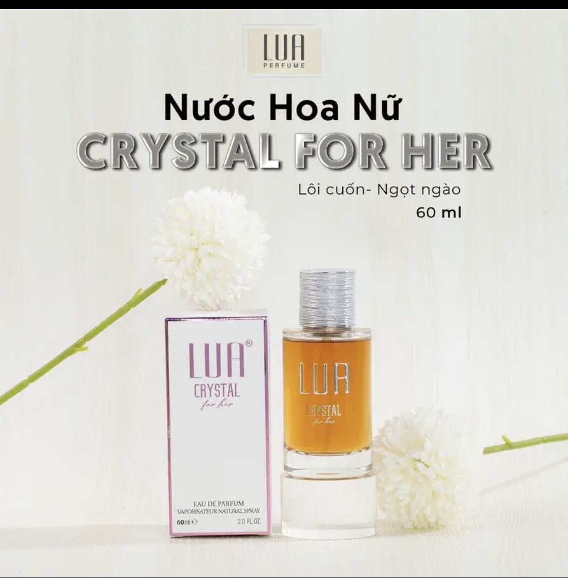 Nước hoa nữ crystal for her ngọt ngào lua perfume 60ml
