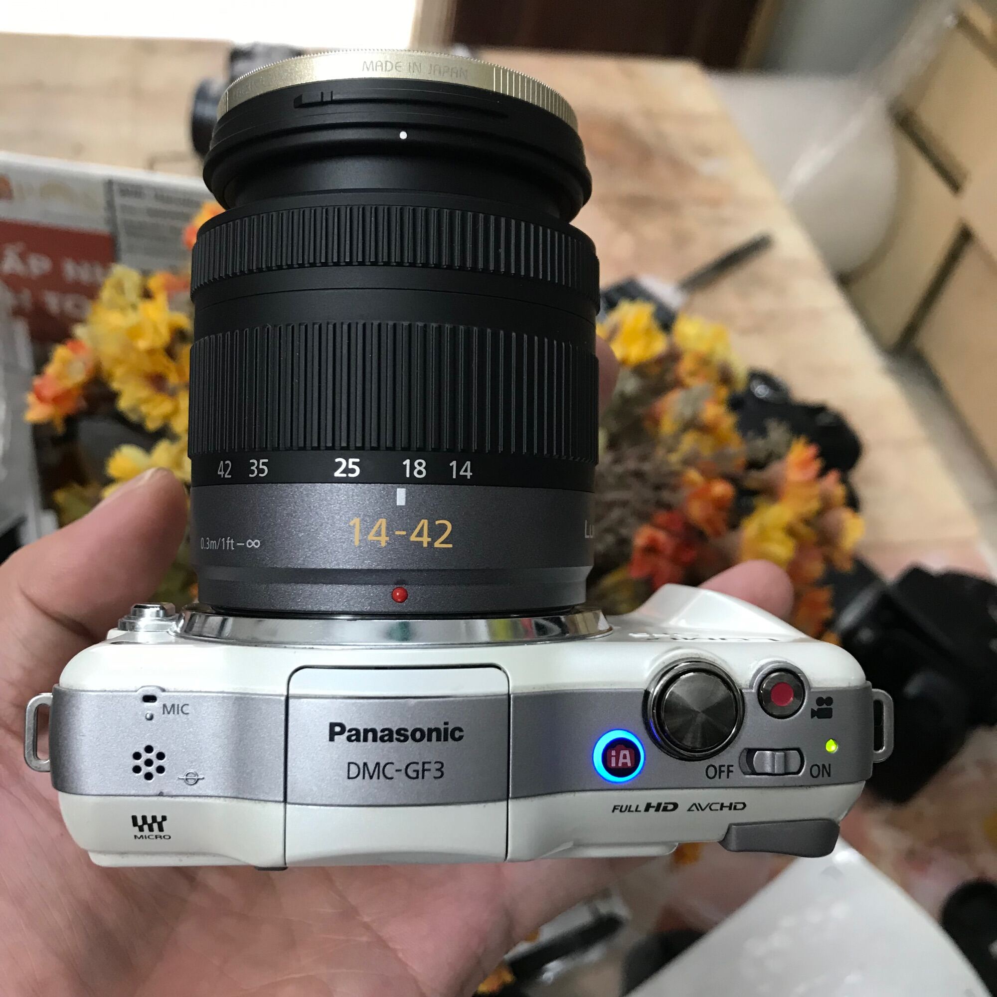 Máy chụp ảnh Panasonic Lumix GF3 kèm 14-42 quay full Hd
