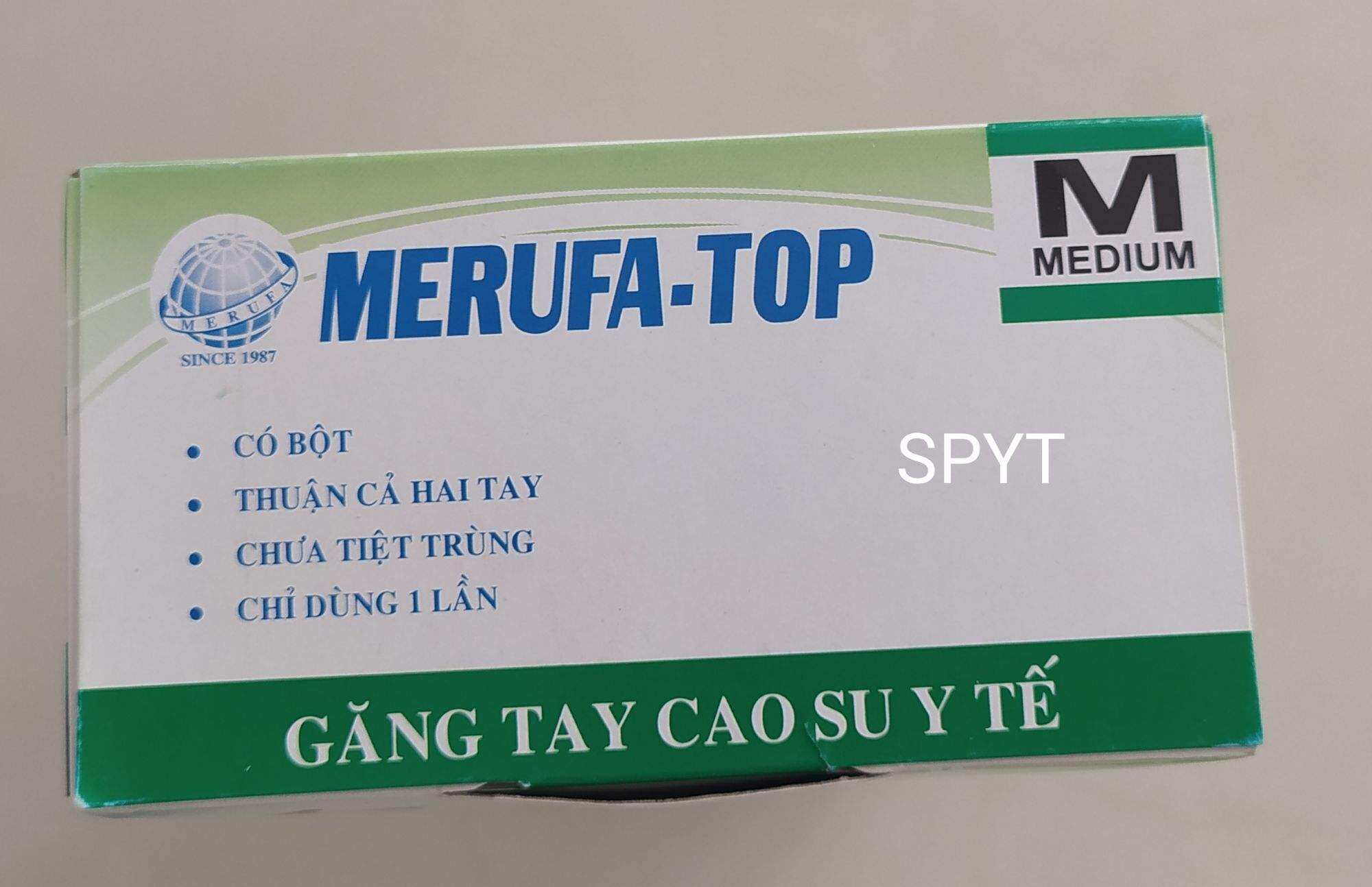1 hộp găng kiểm tra nhãn hiệu MERUFA