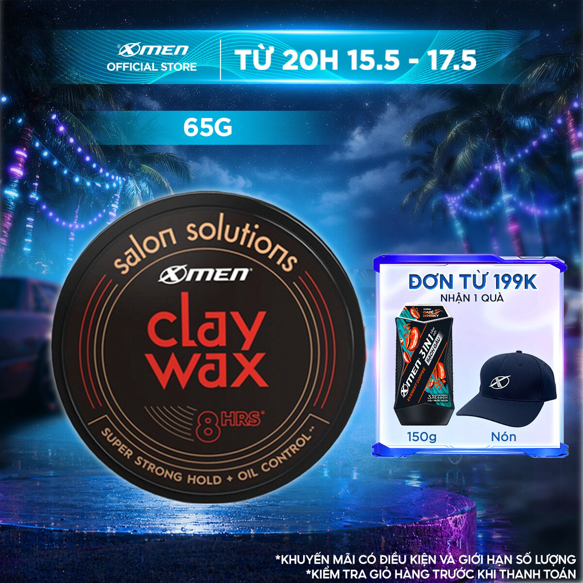 Sáp đất sét Xmen Salon Solutions - Clay Wax 65g
