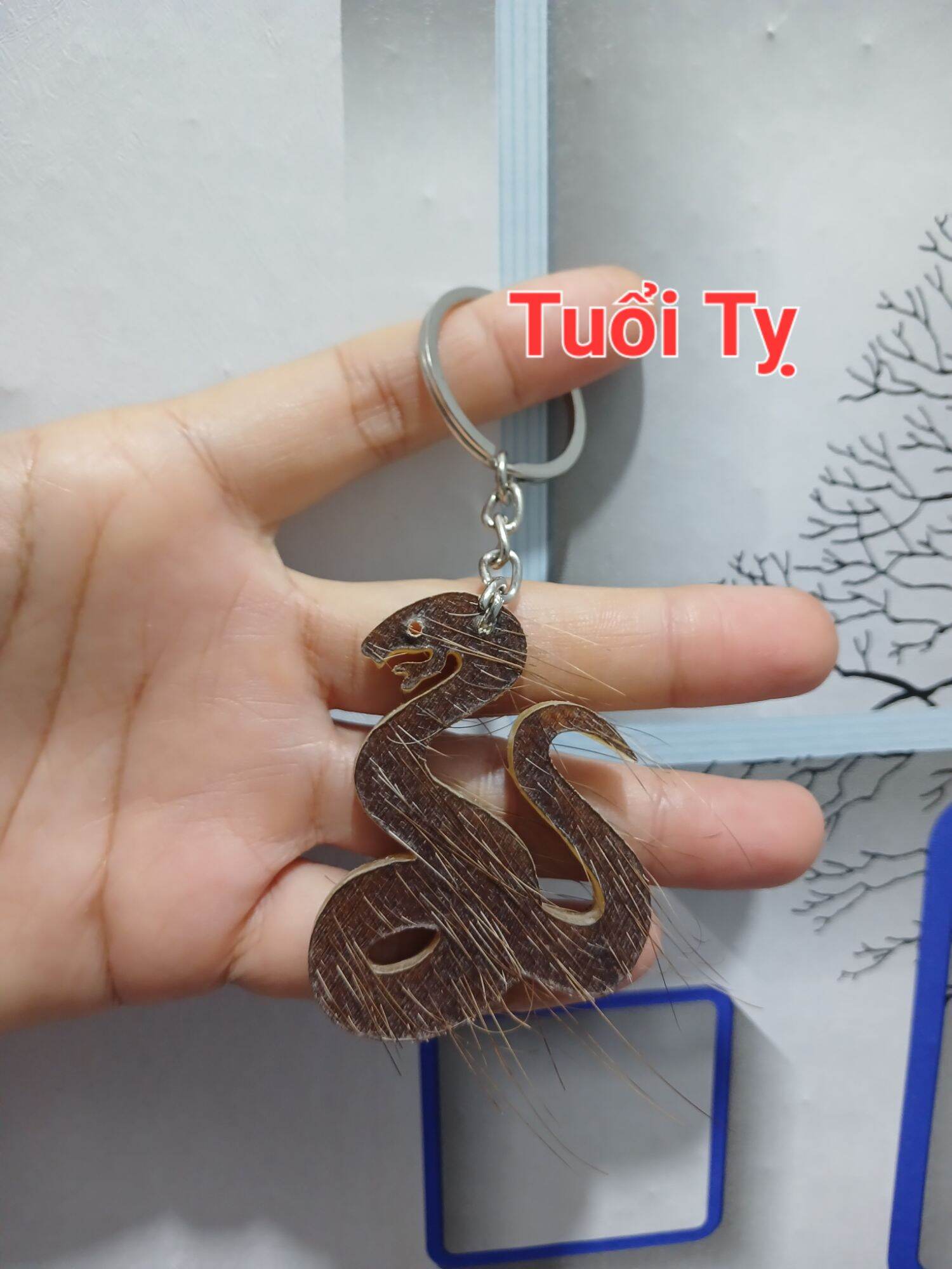 Móc khóa da trâu tuổi Tỵ