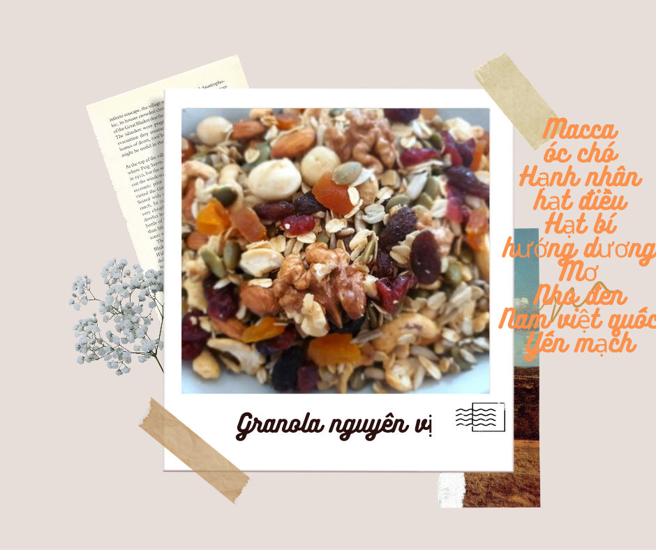 Granola -Handmade 100% không đường -  500gr