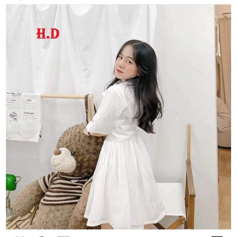[TREND HOT] SÉT ÁO VÁY TRẮNG HOT 2023