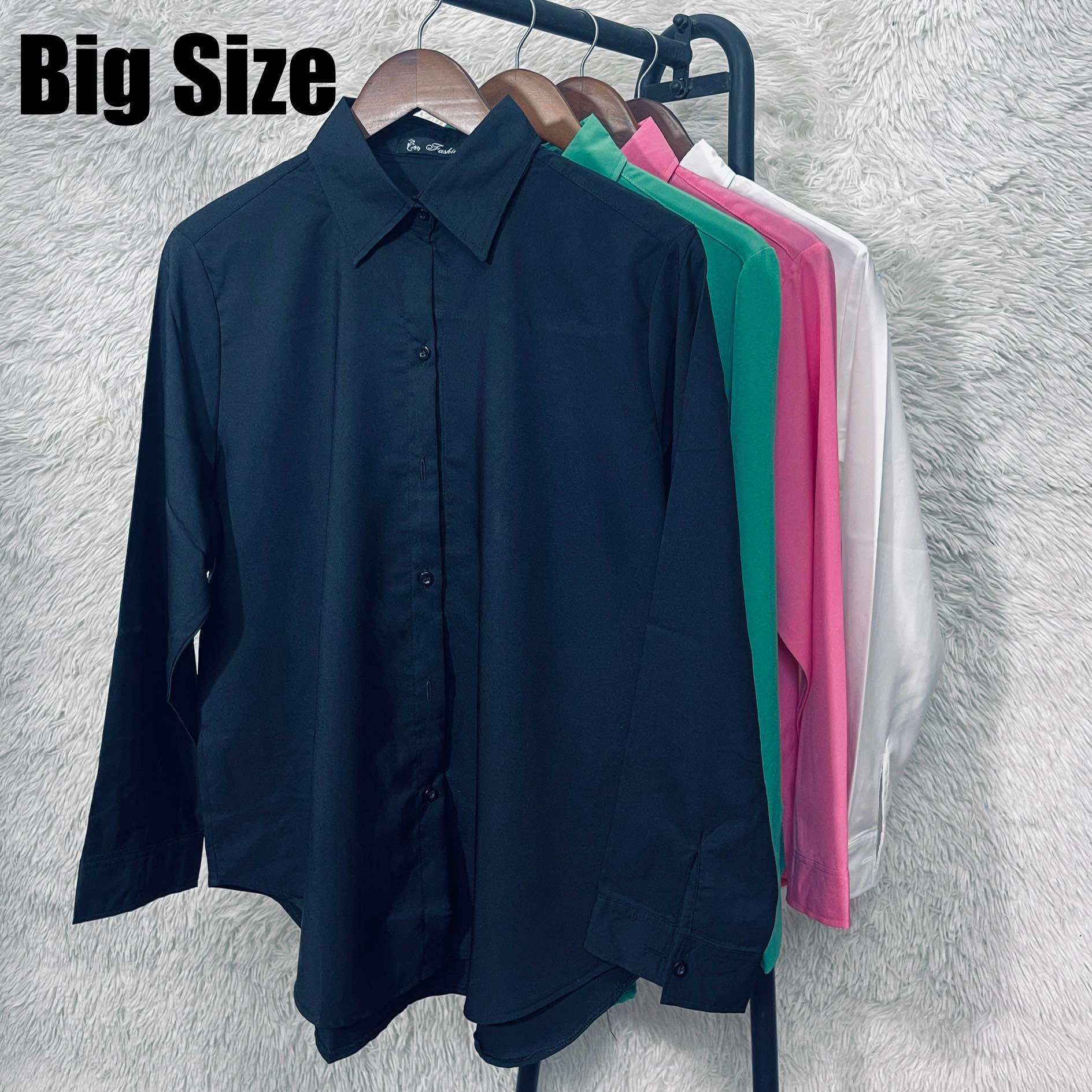 ÁO SƠ MI NỮ BIG SIZE. KATE TAY DÀI KHÔNG NHĂN