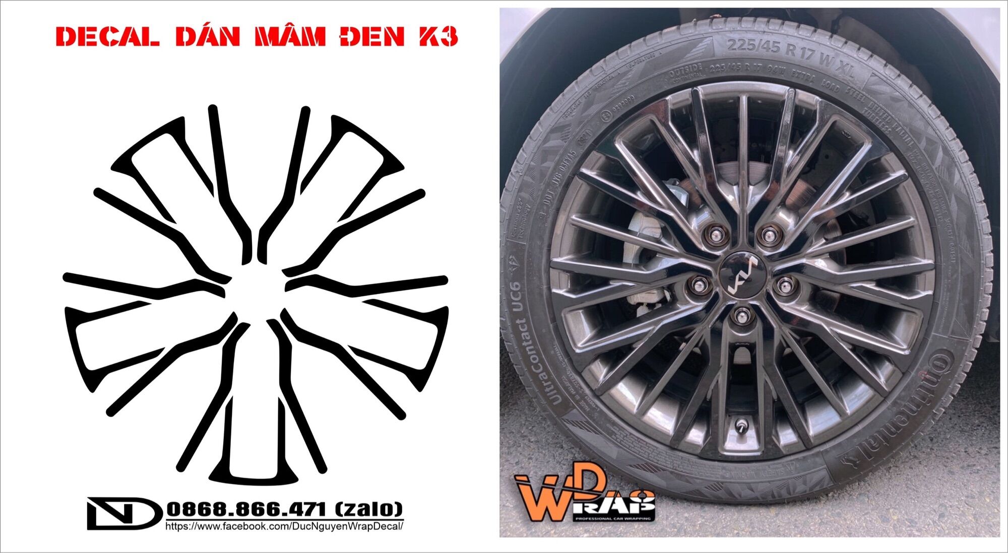 Decal dán mâm K3 mới