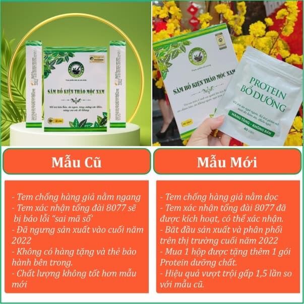 [Mua 1 tặng 1 Protein] (Ship Nhanh, Mẫu Mới, Date Mới) Sâm Bổ Kiện Thảo Mộc Nam - Tăng Cân Hiệu Quả