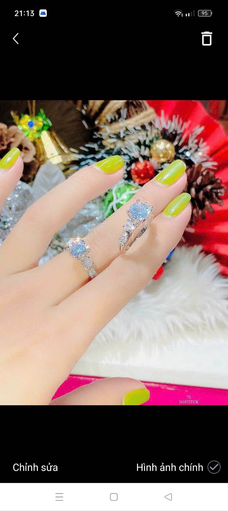 nhẫn đá hột cao cho nữ