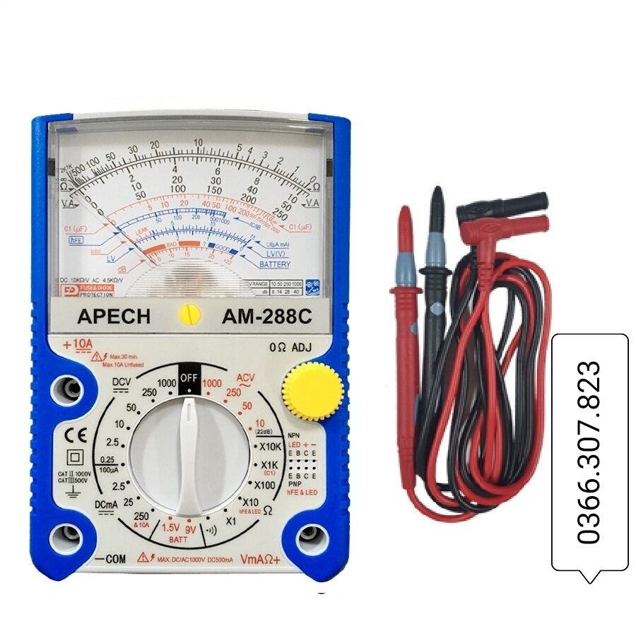 Apech am-288c đồng hồ vạn năng kim apech am-288c
