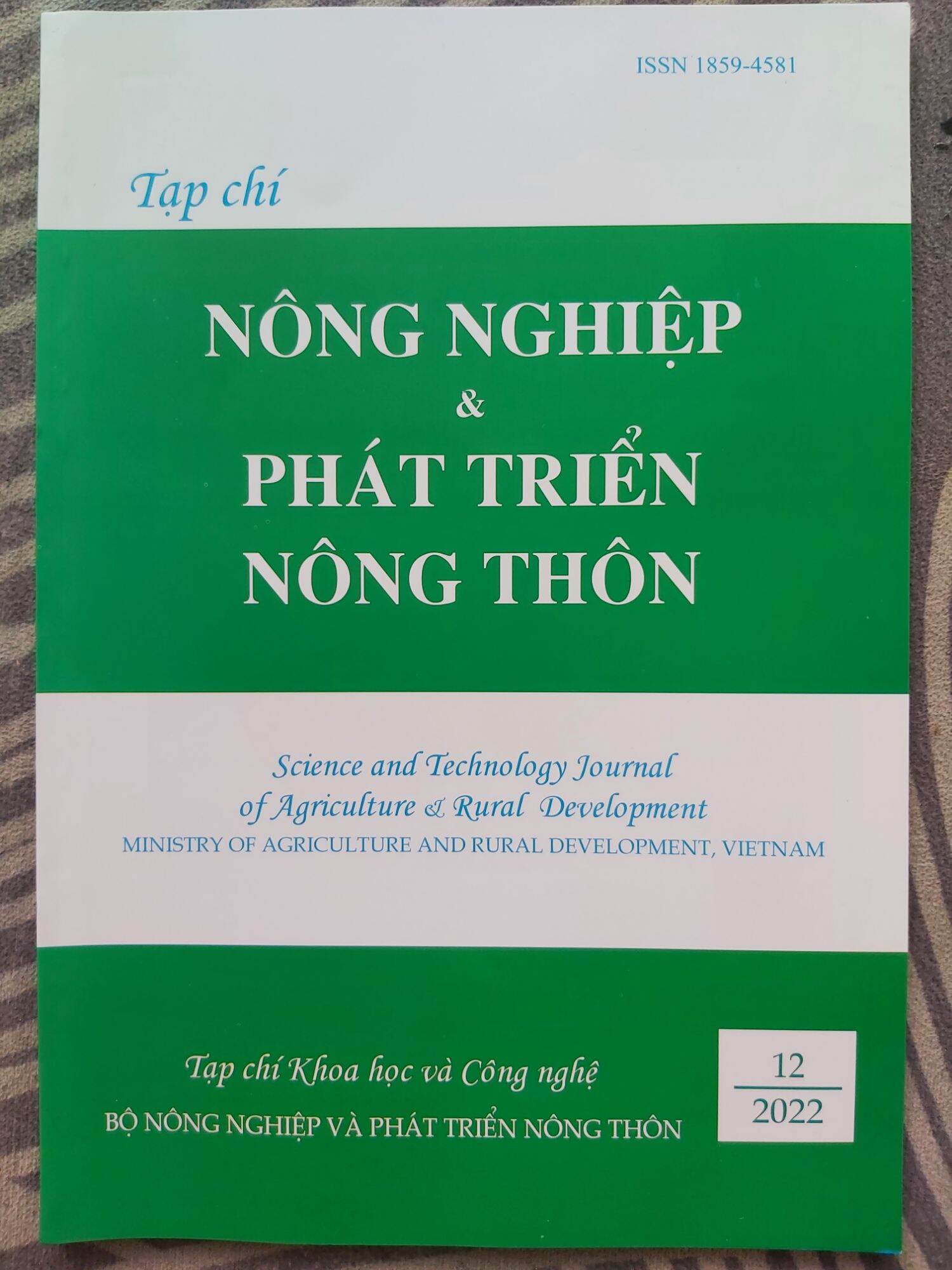 Tạp chí nông nghiệp & phát triển nông thôn, số 12/2022
