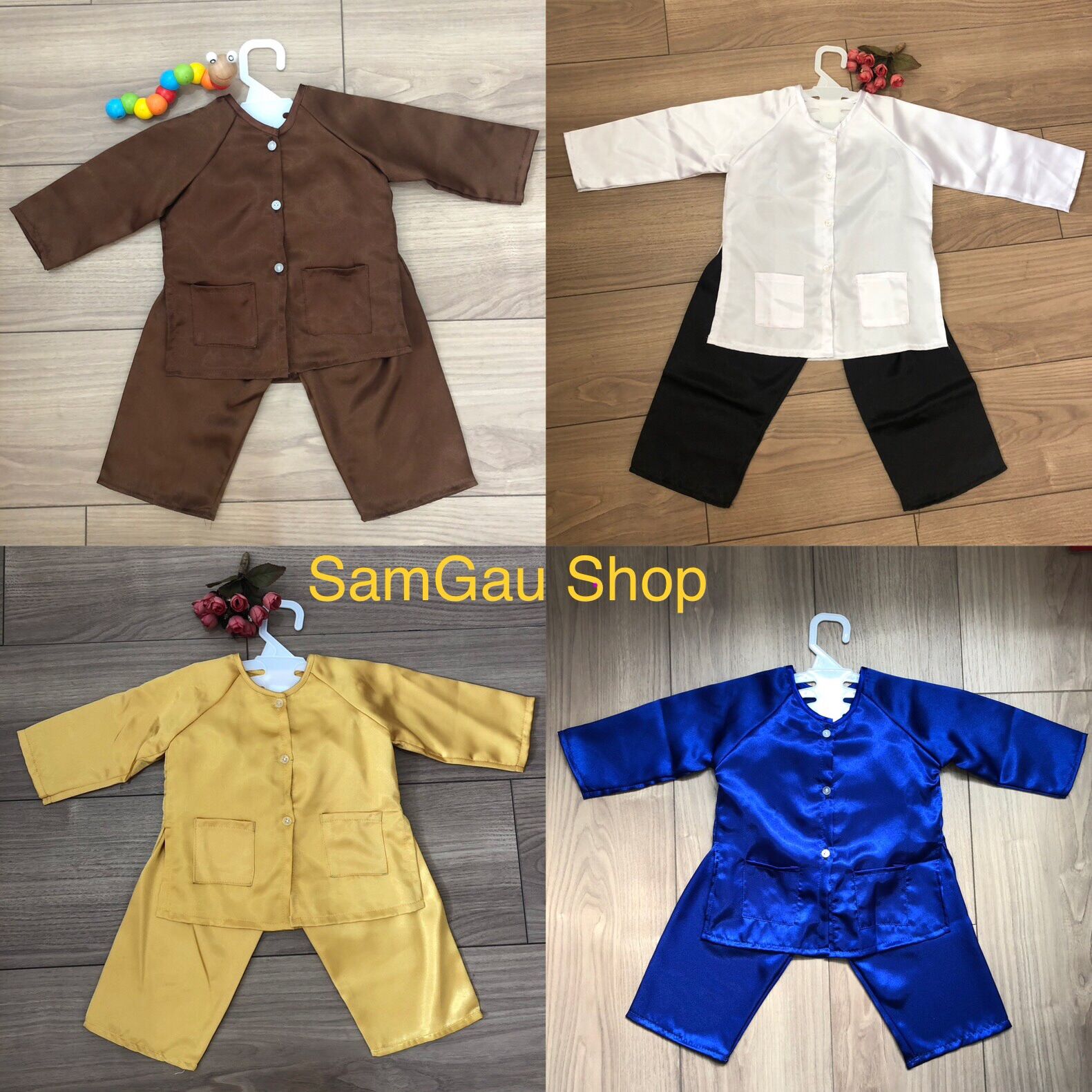 Bà ba nam bộ cho bé trai bé gái từ 7-30kg mềm mịn thoáng mát samgau shop