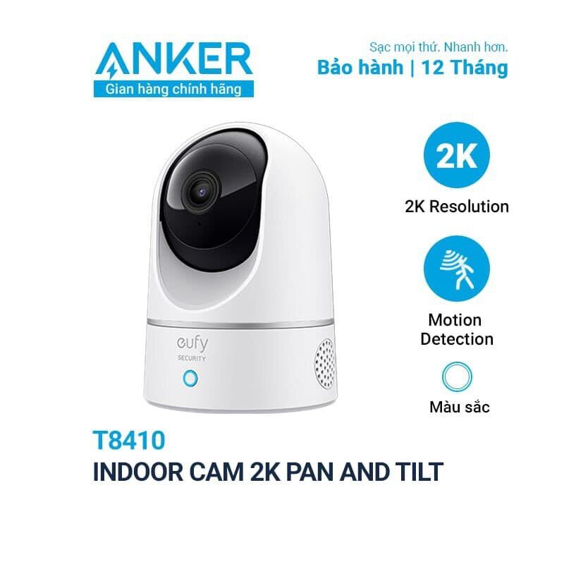 Camera chống trộm eufy indoor 2k pan and tilt - t8410 bh 12 tháng 1 đổi 1