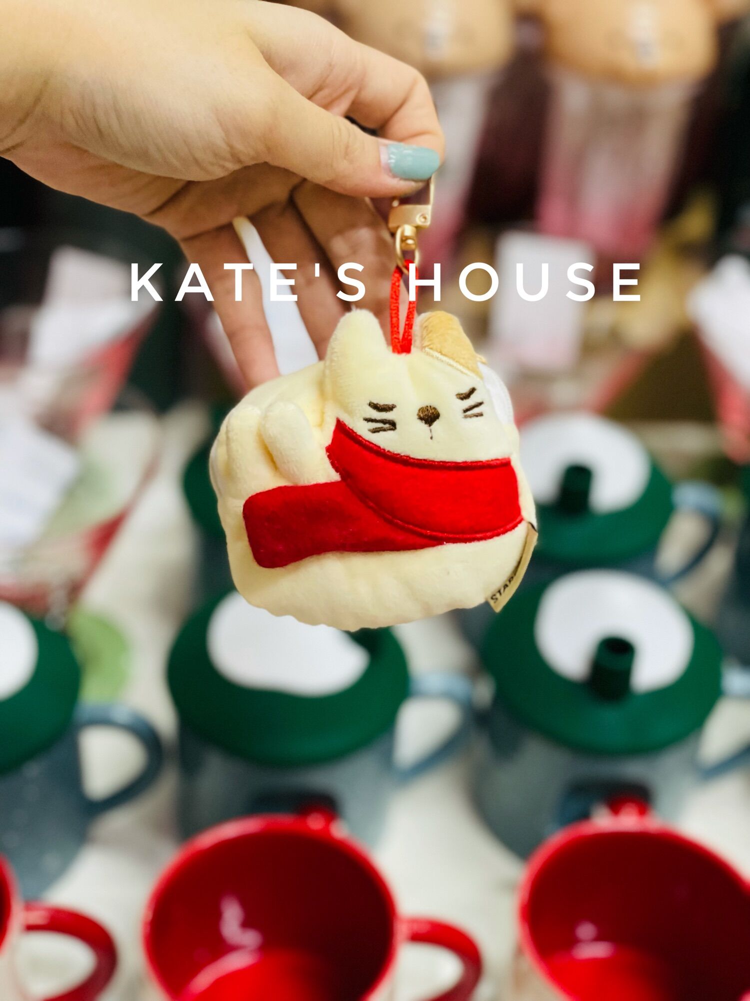 Móc khoá thỏ bông Starbucks -