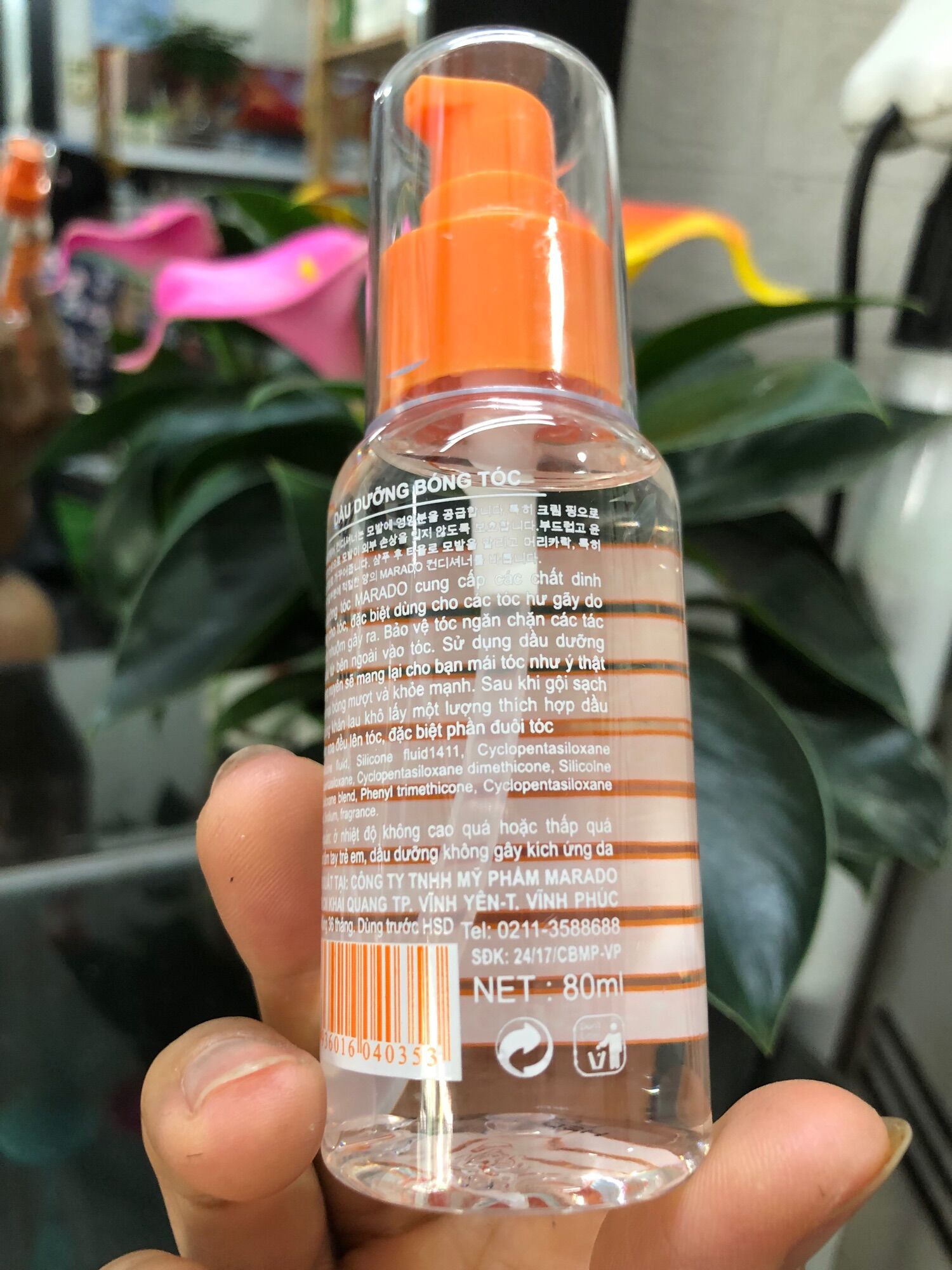 Tinh dầu dưỡng bóng tóc Marado 80ml chính hãng (sl:1lọ)