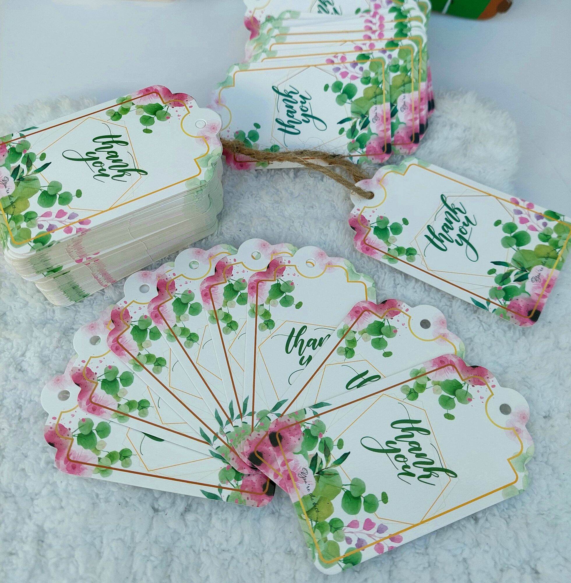 Tag thanks you, thẻ treo cám ơn, mác giấy giấy dày đẹp