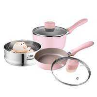 ASD | Children's Toy Kitchen Set Baby Food Pot Fry  Boil Combo Non-Stick Pan