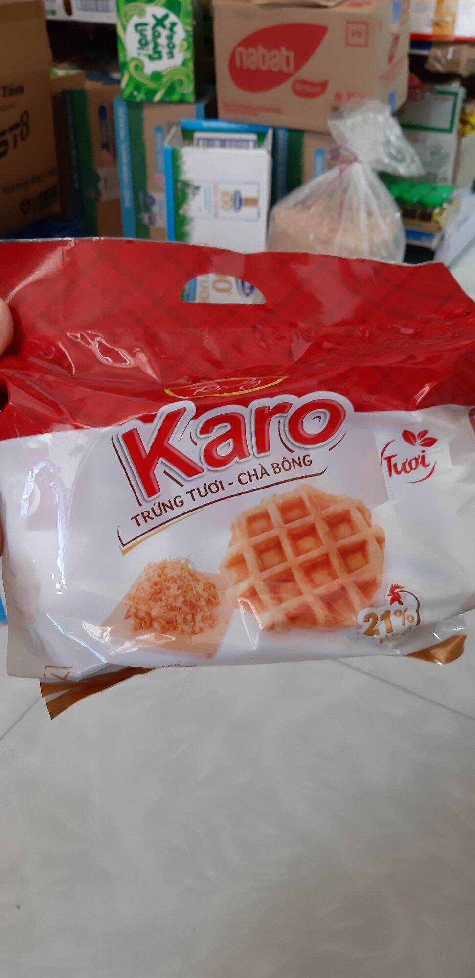 Bánh karo Trứng tươi chà bông sợi thịt gà