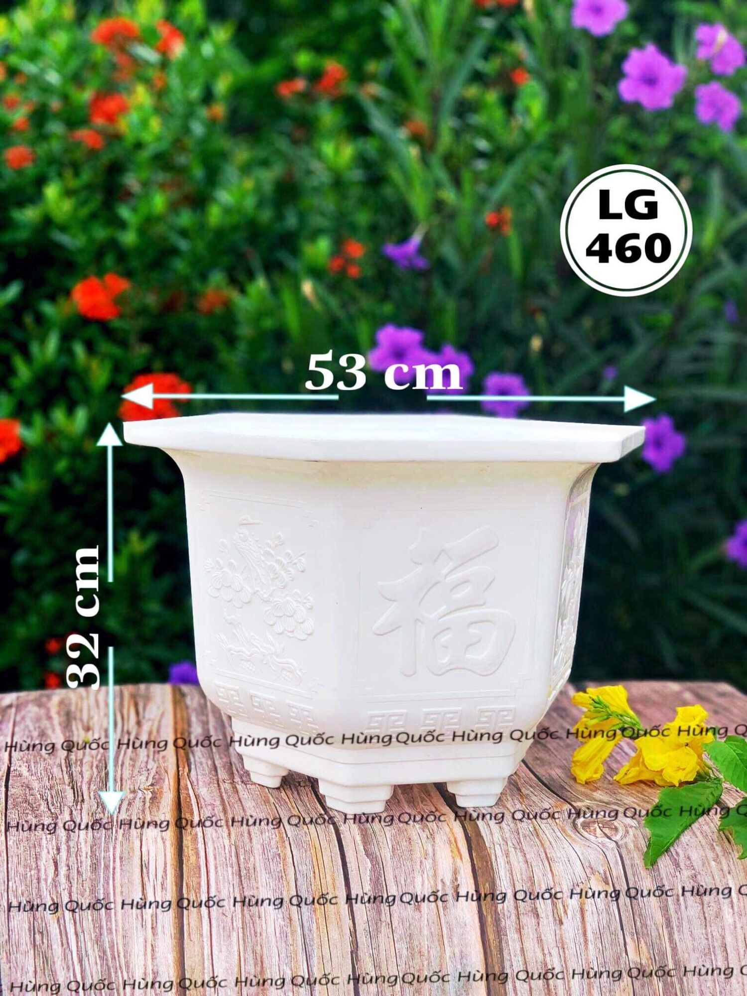 Chậu nhựa trồng cây Lục Giác 460