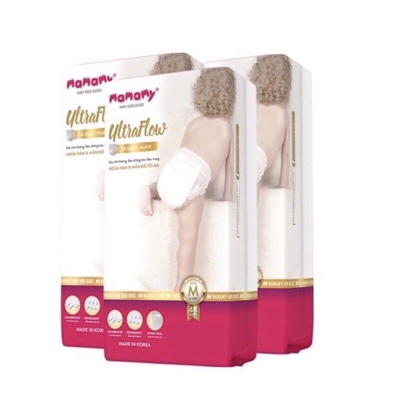 Combo 3 bịch tã dán mamamy ultraflow s56/m46/l42/xl36