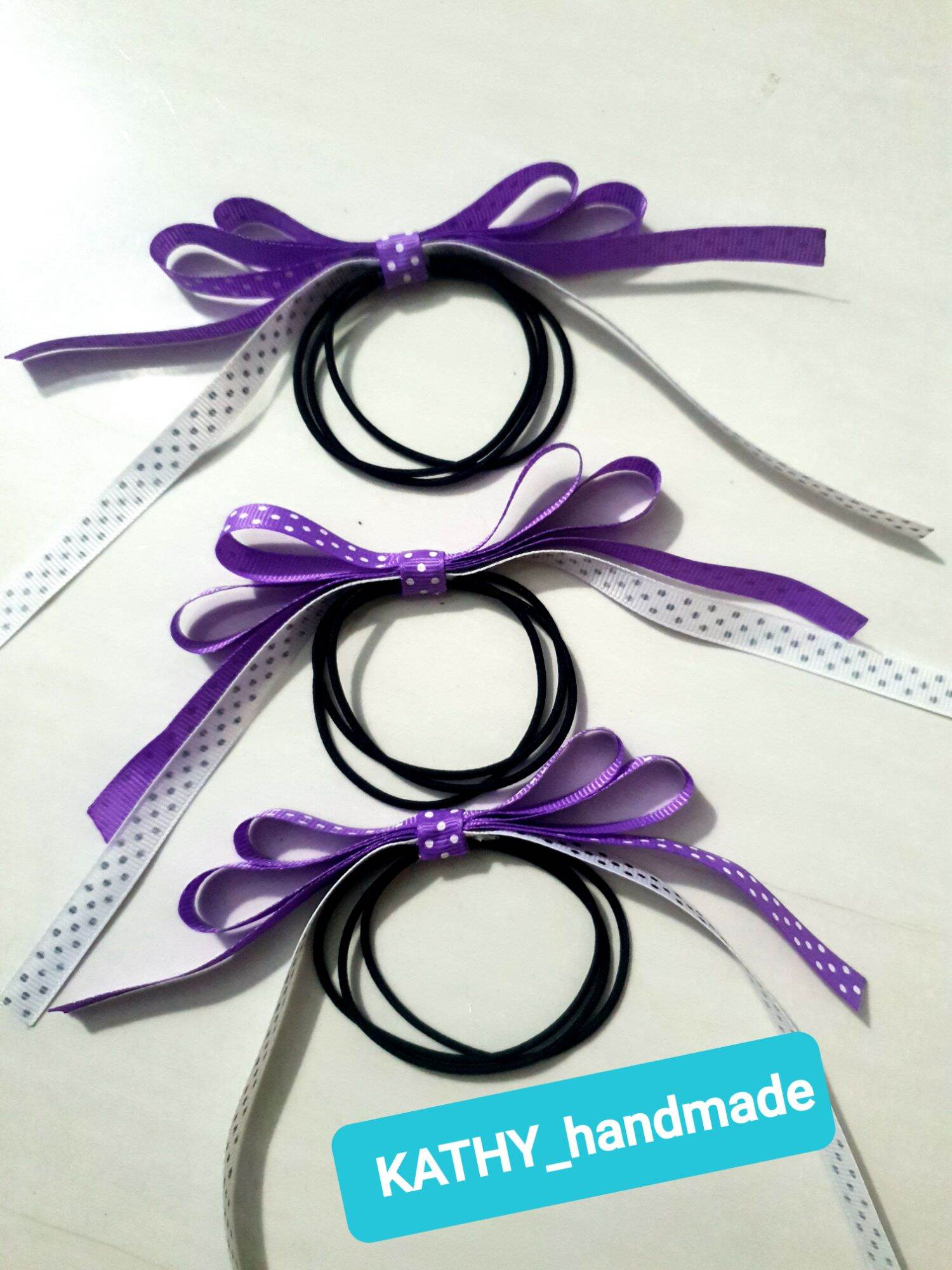 Dây cột tóc handmade nơ dài.