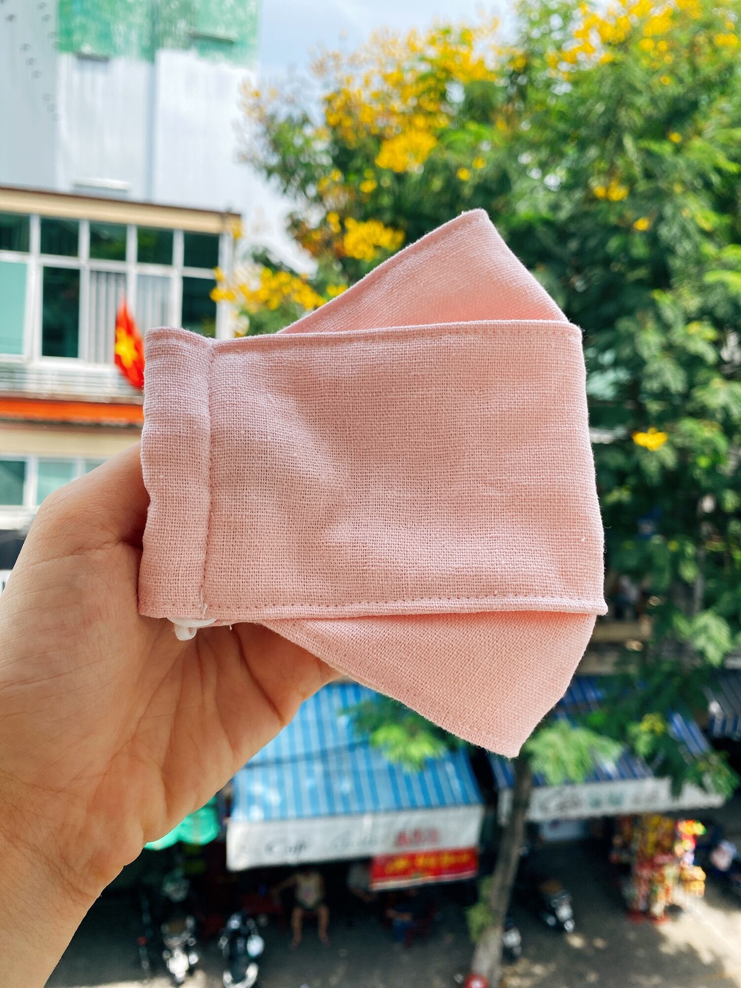 Khẩu trang vải linen