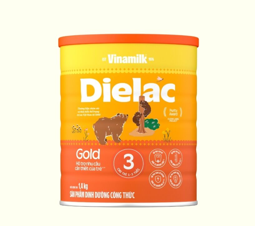Sữa bột Dielac Alpha Gold 3 850g (cho trẻ từ 1 - 2 tuổi)