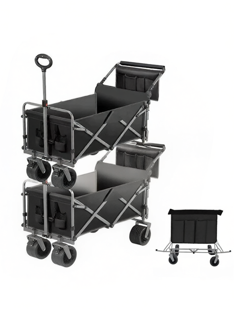 Foldable Adjustable Handle Stroller With Storage Bag - 7