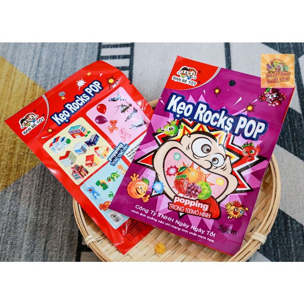 COMBO 20 GÓI KẸO NỔ+ĐỒ CHƠI ROCKS POP TUỔI THƠ