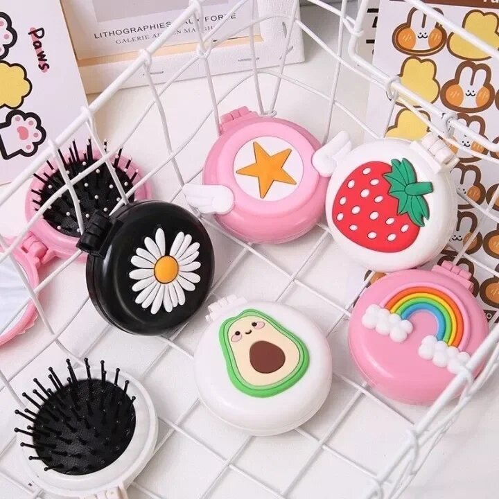 GƯƠNG KÈM LƯỢC GẤP GỌN CUTE