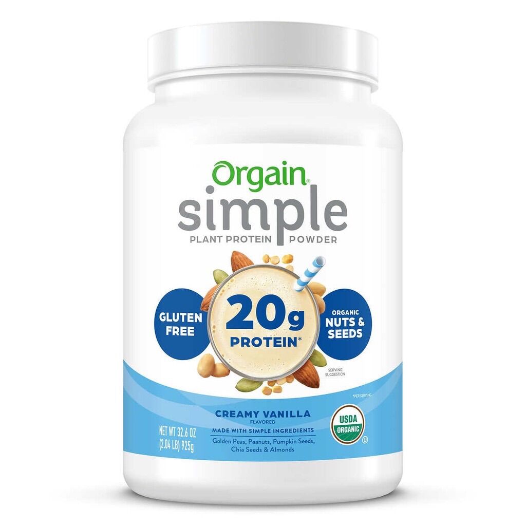 Bột pha sữa protein thực vật hữu cơ Orgain Simple 912g