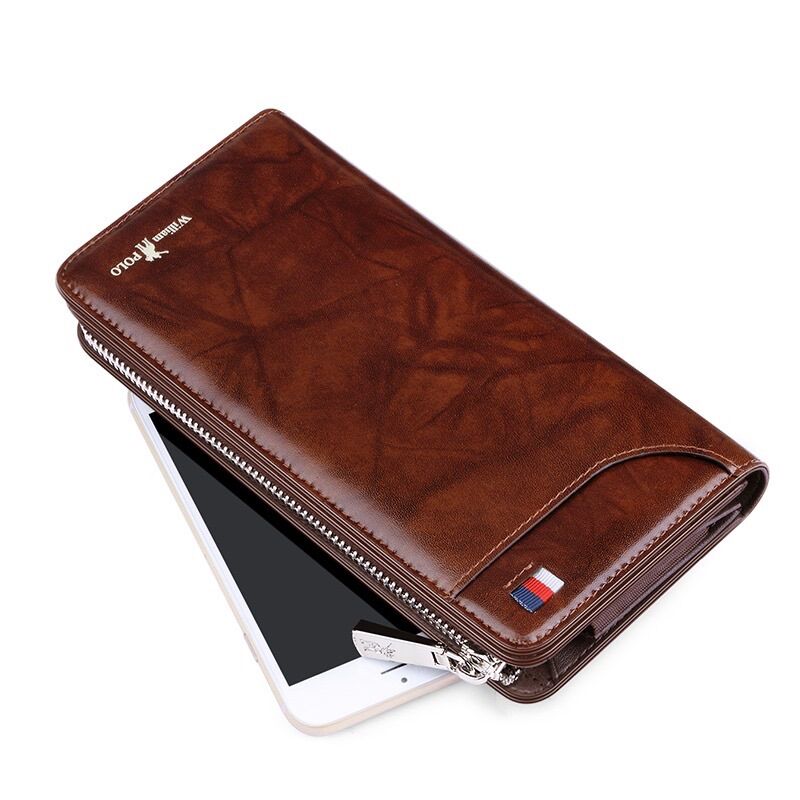 Ví nam polo 300 clutch william polo ví dài khóa kéo cầm tay bảo hành 12 tháng